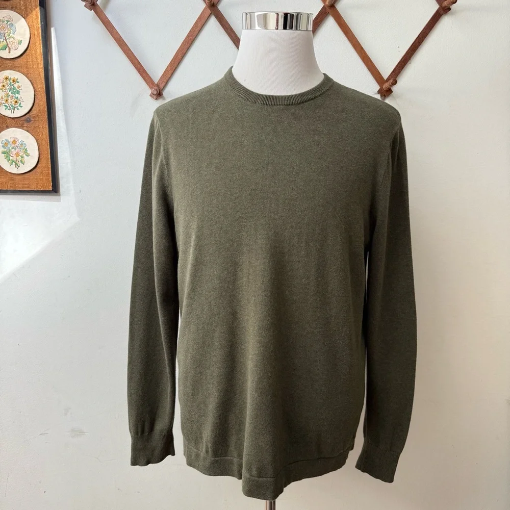 J. Crew Green Cotton Pullover